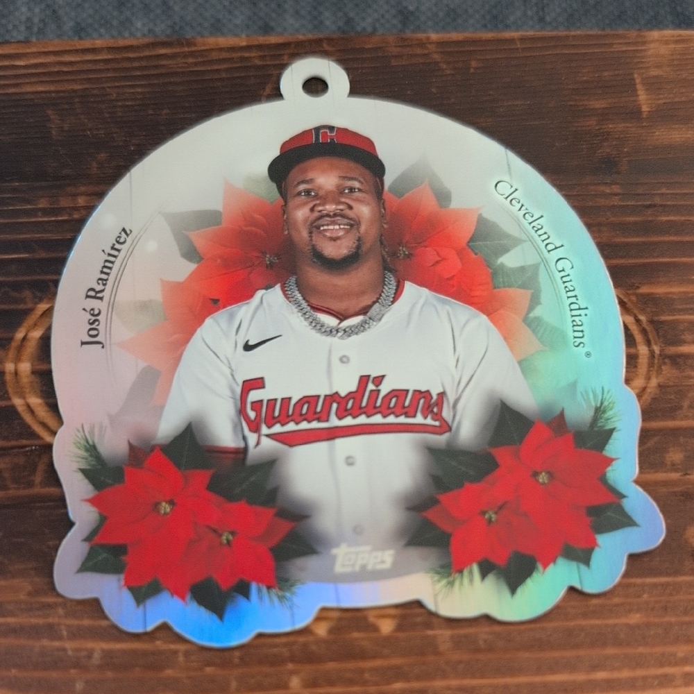 2025 Topps Holiday Jose Ramirez Ornament Card Guardians